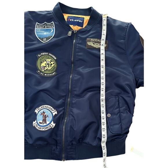 Vintage Neo Wows Jacket Men’s size L Navy with Patches - Picture 4 of 16